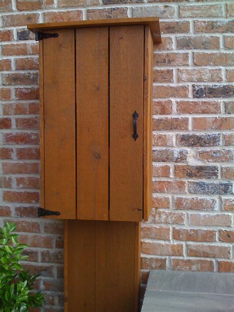 wooden electric box cover|outside electric meter box cover.